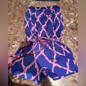 Lilly Pulitzer Vibrant Blue and Pink Romper